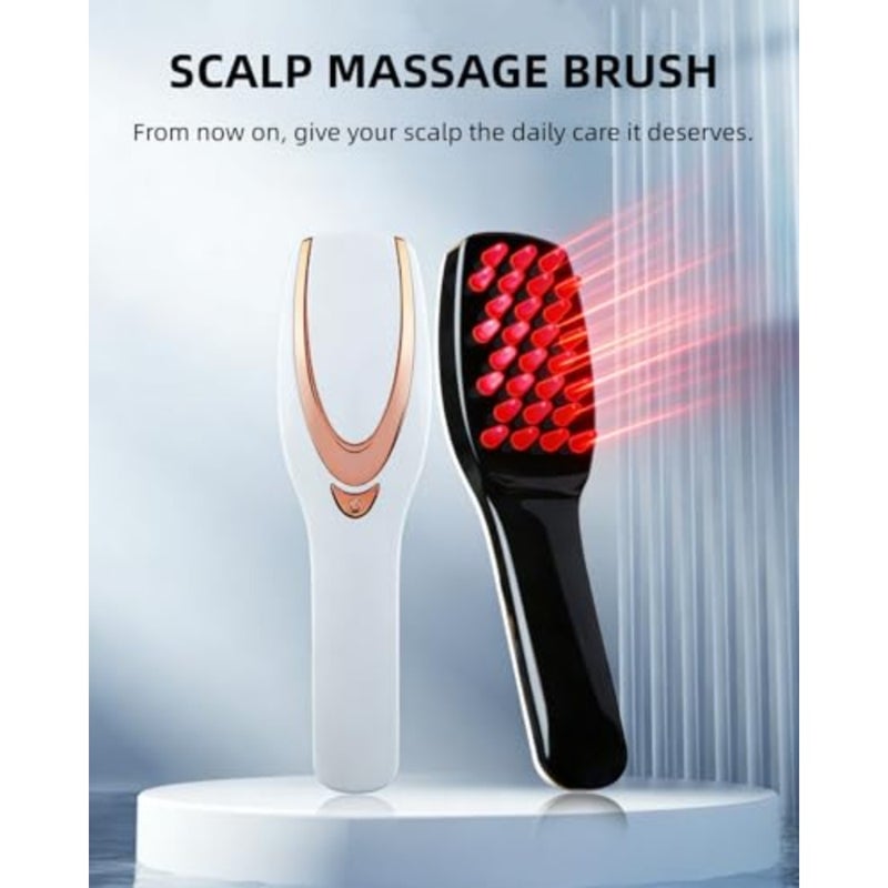 Red Light Scalp Massager, Red and Blue Light Hair Brush, Electric Scalp Comb Devices for Hair Massager Scalp, Portable Electric Scalp Massager Brush for Women and Men - Image 2