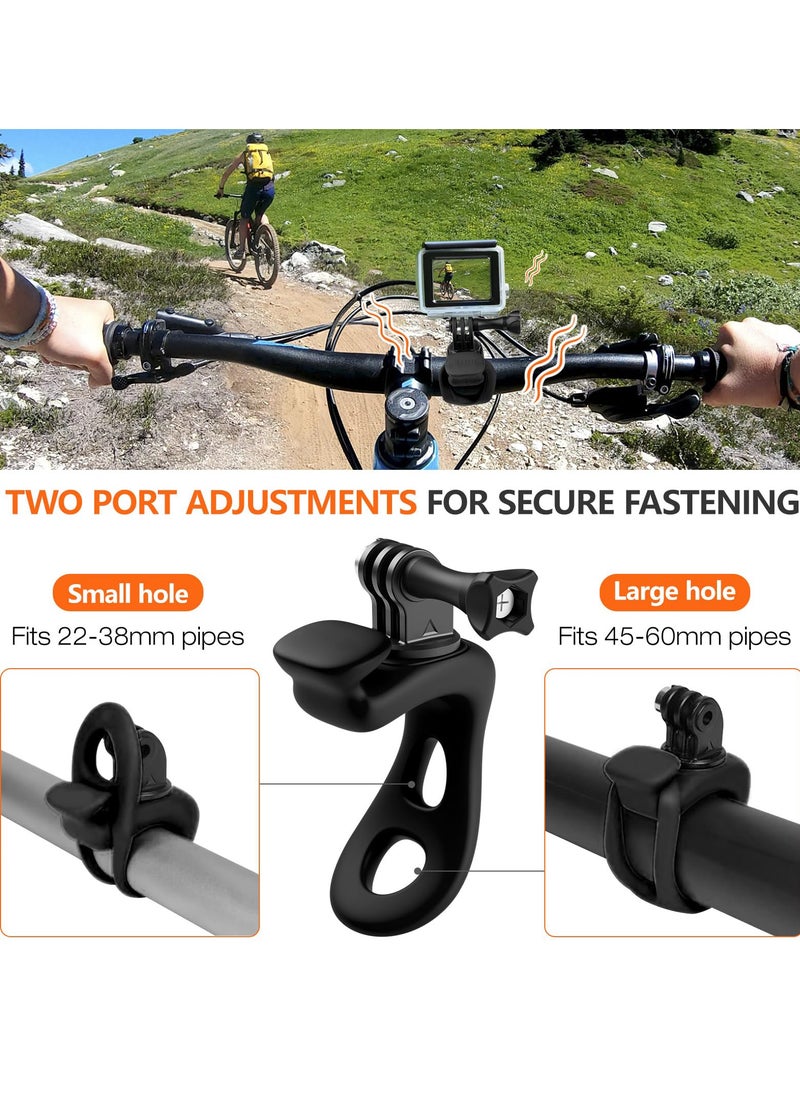 SYOSI - 360° Camera Mount Strap, Rotating Flexible Wrap Band Holder for Bike, Motorcycle Handlebar, Compatible with GoPro Max Hero 12 11 10 9, Insta360 Ace Pro X3, DJI Action 3 4, Osmo Pocket - Image 1