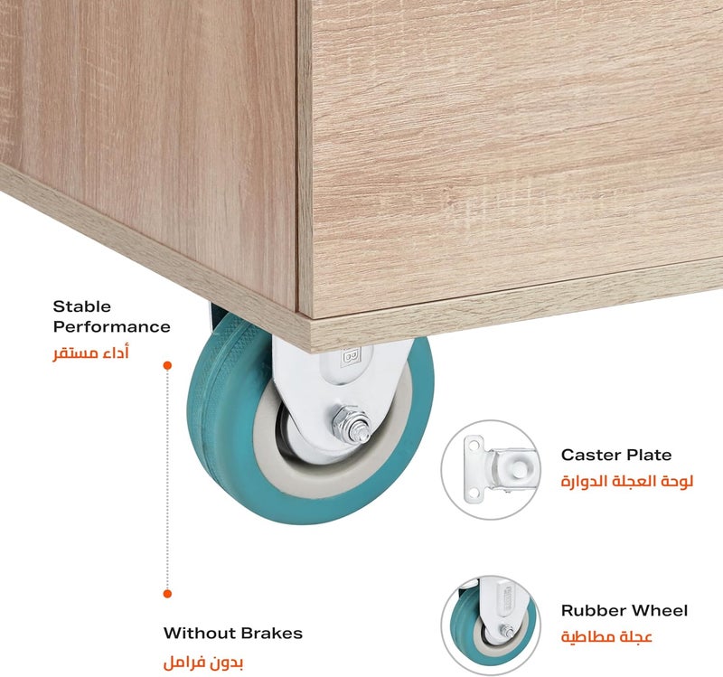 BMB Anti topple design TOOLS 75mm Caster Wheels Set of 4 Heavy Duty, Rigid Casters Top Plate Fitting, Non Marking Grey Rubber Fixed Caster Wheels for Cart Furniture Industrial Use Bug proof seal - Image 3