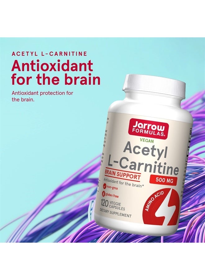 jarrow formulas Acetyl L-Carnitine 500 mg - Antioxidant Protection for the Brain - Supports Energy Production & Metabolism - Heart & Cardiovascular Health - 120 Veggie Capsules (PACKAGING MAY VARY) - Image 2