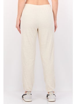 Aerie Women Regular Fit Textured Joggers Pants, Beige  - Image 2