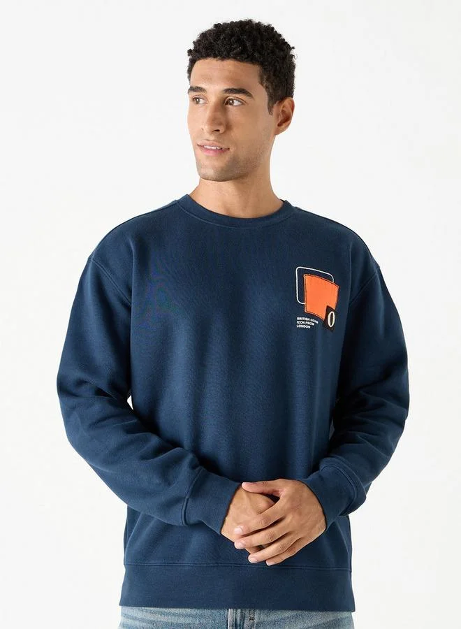 Lee Cooper Printed Sweatshirt with Long Sleeves
