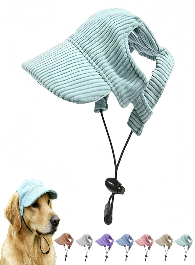 ETOFIXEE Pet Baseball Cap with Ear Holes - Multi-Color Sun Visor Hat for Dogs & Cats, Summer & Fall Beach Headwear for Puppies & Kittens (Green, L) - Image 1
