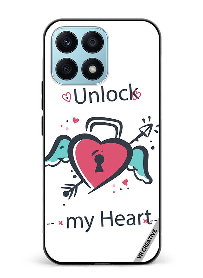 VR CREATIVE Protective Case Cover For Honor X8a Unlock My Heart Design Multicolour  - Image 1