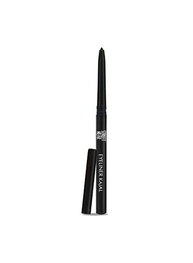 Street Wear Eyeliner Kajal Kohl Black (Black) 0.30 Gms Long Lasting 100% Waterproof Smudgeproof Formulatin Single Stroke Application Smooth Intense Pigment Easy To Use Twistup Format Enriched With Almond Oil. - Image 1