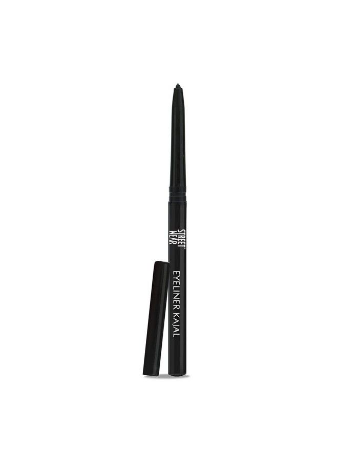 Street Wear Eyeliner Kajal Kohl Black (Black) 0.30 Gms Long Lasting 100% Waterproof Smudgeproof Formulatin Single Stroke Application Smooth Intense Pigment Easy To Use Twistup Format Enriched With Almond Oil. - Image 2