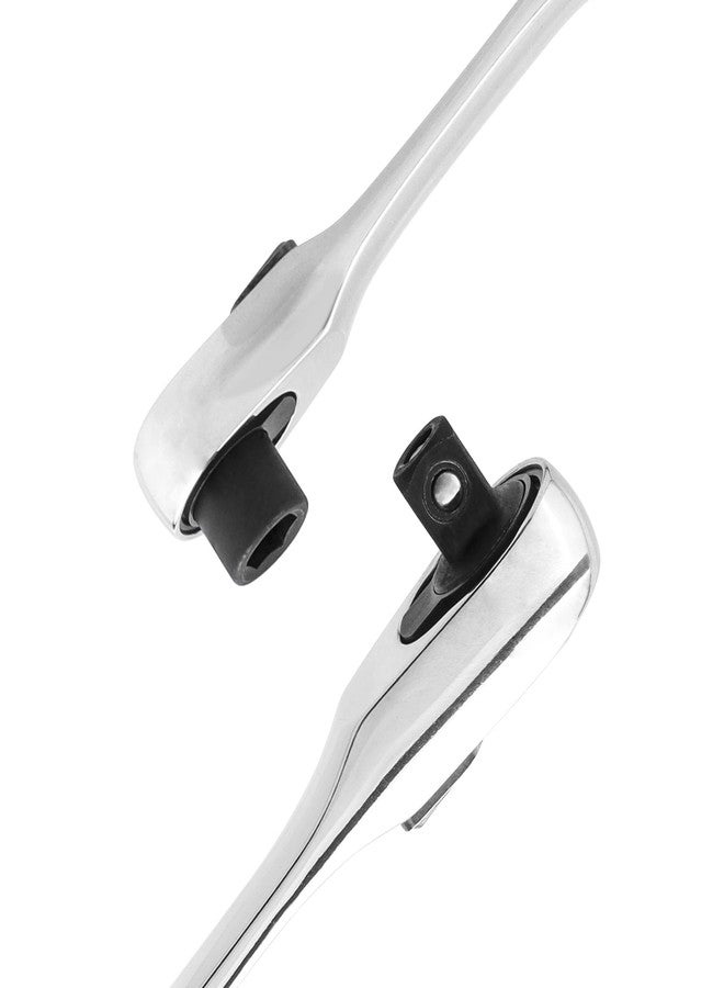 ياكاموز مفتاح ربط صغير 2 في 1 من ياكاموز، 72 سنًا، مفك براغي صغير بزاوية قائمة 90 درجة، مفتاح ربط مقبس بسقاطة 1/4 بوصة للأماكن الضيقة - Image 3