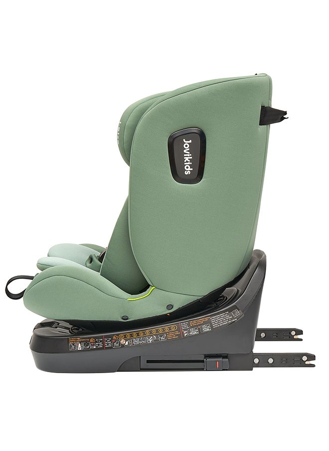 Jovikids - Rotating Ranger TT ISOFIX Car Seat 360° For Baby, 40 - 150 CM, 0 - 12 Years, ECE R129/E4 I-Size, Fixations ISOFIX, Top Tether - Green - Image 1