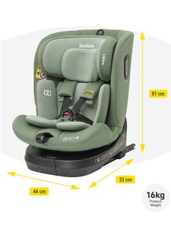 Jovikids Rotating Ranger TT ISOFIX Car Seat 360° For Baby, 40 - 150 CM, 0 - 12 Years, ECE R129/E4 I-Size, Fixations ISOFIX, Top Tether - Green  - Image 4