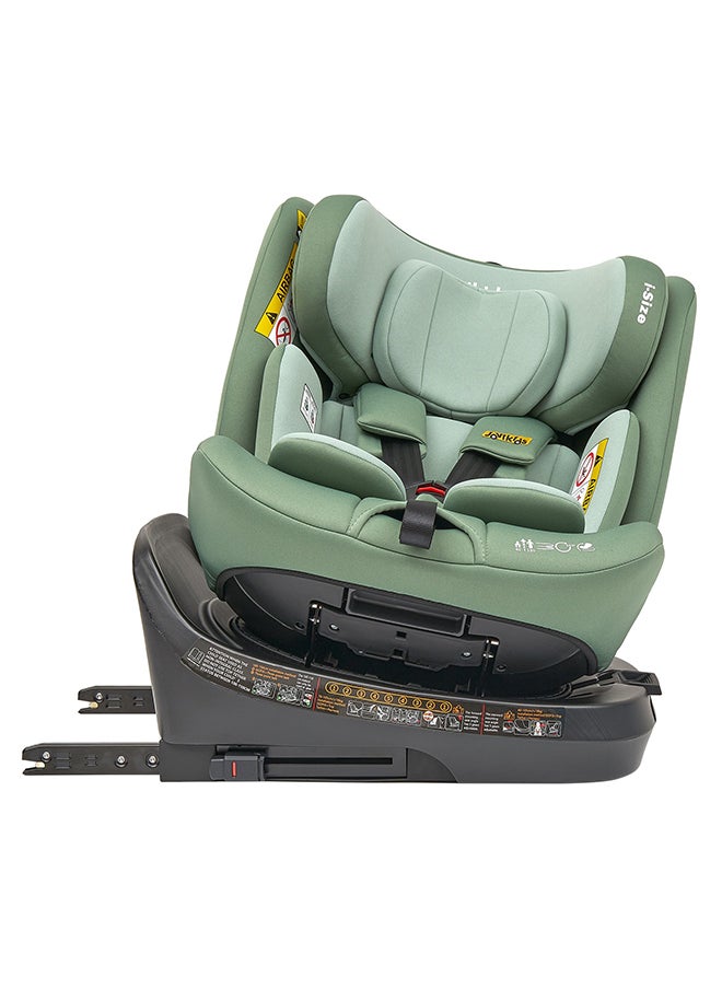 Jovikids - Rotating Ranger TT ISOFIX Car Seat 360° For Baby, 40 - 150 CM, 0 - 12 Years, ECE R129/E4 I-Size, Fixations ISOFIX, Top Tether - Green - Image 1
