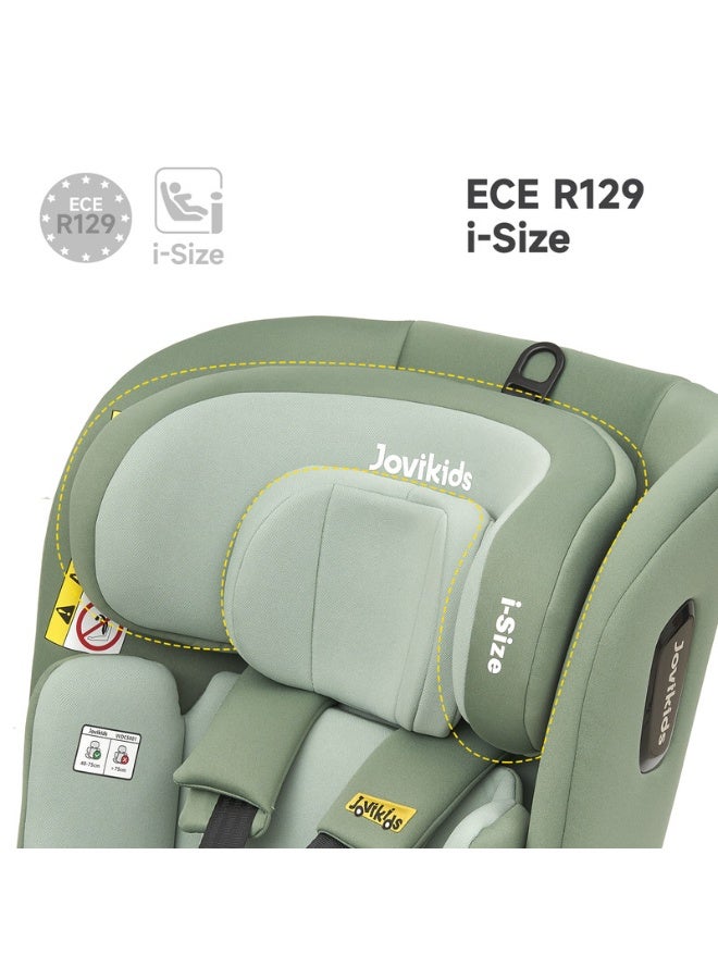 Jovikids Ranger Tt All-Ages I-Size Car Seat Group 0/1/2/3 40–150 Cm (0–12 Years) 360° Swivel Rear And Forward Facing Isofix + Top Tether Multi-Recline And Adjustable Headrest Green - Image 1