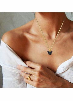 Generic Pendant Necklace,  Women's Pendant Necklace Butterfly Moon Sterling Silver Gold Acrylic, Color Clavicle Chain Necklace Card Necklaces Clavicle Necklaces for Women Girls  - Image 3