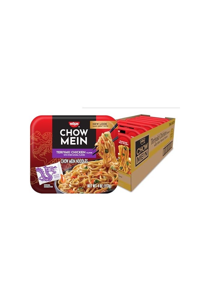 Nissin Chow Mein Noodles Teriyaki Chicken 4 Ounce Pack of 8 - Image 1