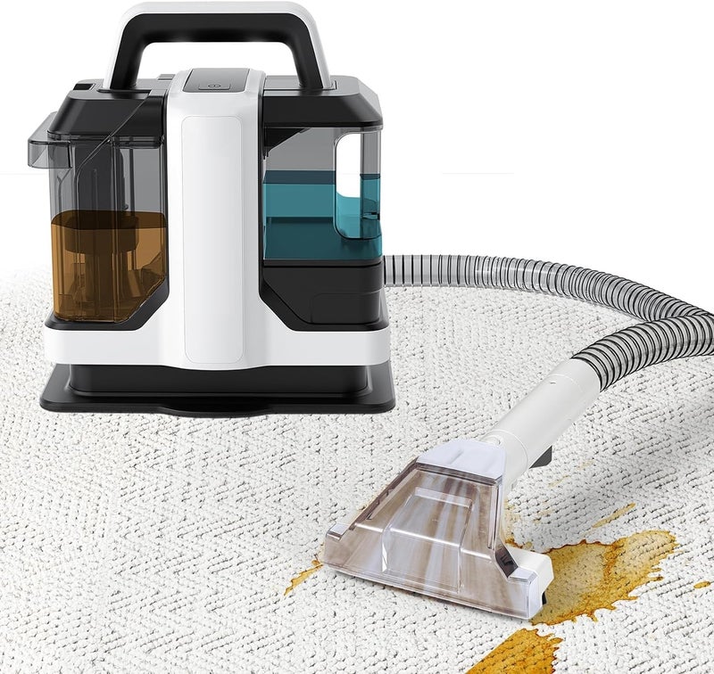 LOOKMINT LOOKMINT Portable Carpet Upholstery Cleaner Machine Powerful SuctionDeep Stain Cleaning Carpet Cleaner Machine for Area Rugs Carpet Car Pets with Dual Size Brushhead and Cleaning Solution  - Image 1