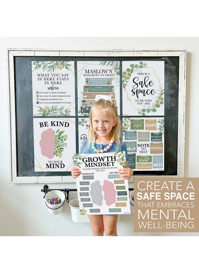 Hadley Designs Hadley Designs 9 Greenery Mental Health Posters For Classroom Elementary - School Counselor Office Decor, Mental Health Therapy Decor For Office, School Counseling Office Decor  - Image 4