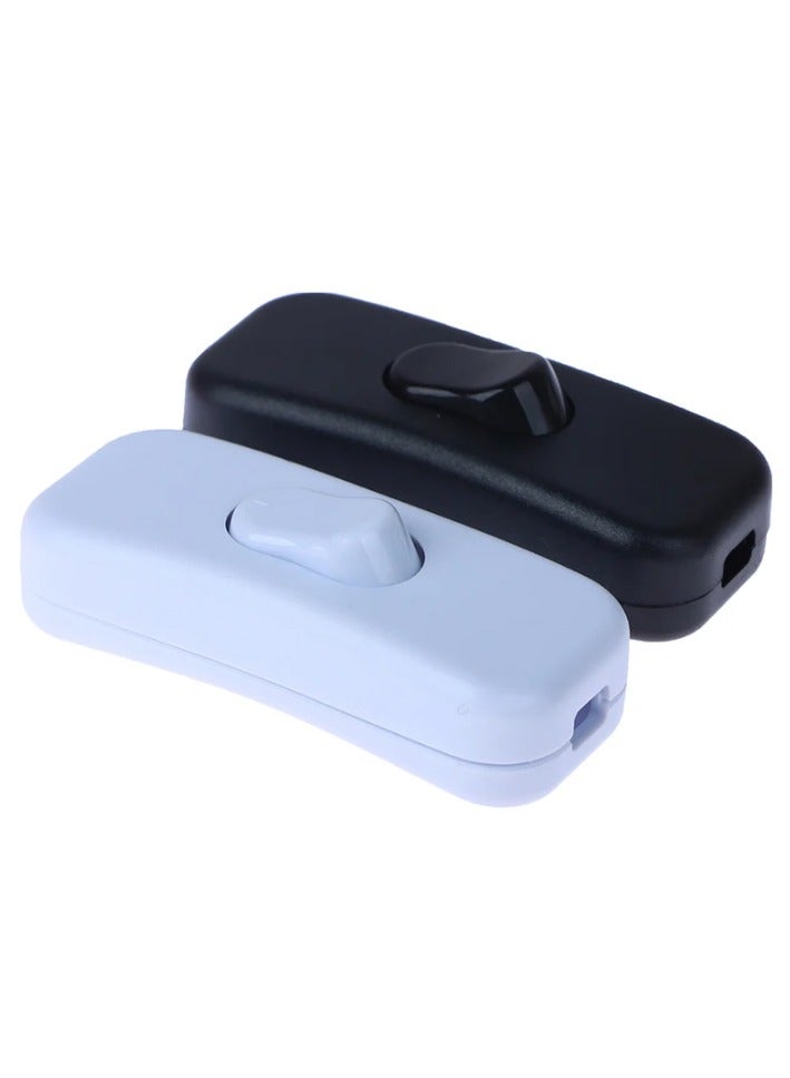 Inline Cord Switch 110-250v 100W Torpedo Switch Control Cable Line Switch On-Off Control Feed-Through Rocker Switch for Table Lamp Desk Light - Image 1