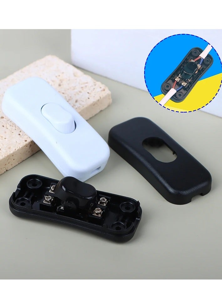 Inline Cord Switch 110-250v 100W Torpedo Switch Control Cable Line Switch On-Off Control Feed-Through Rocker Switch for Table Lamp Desk Light - Image 4
