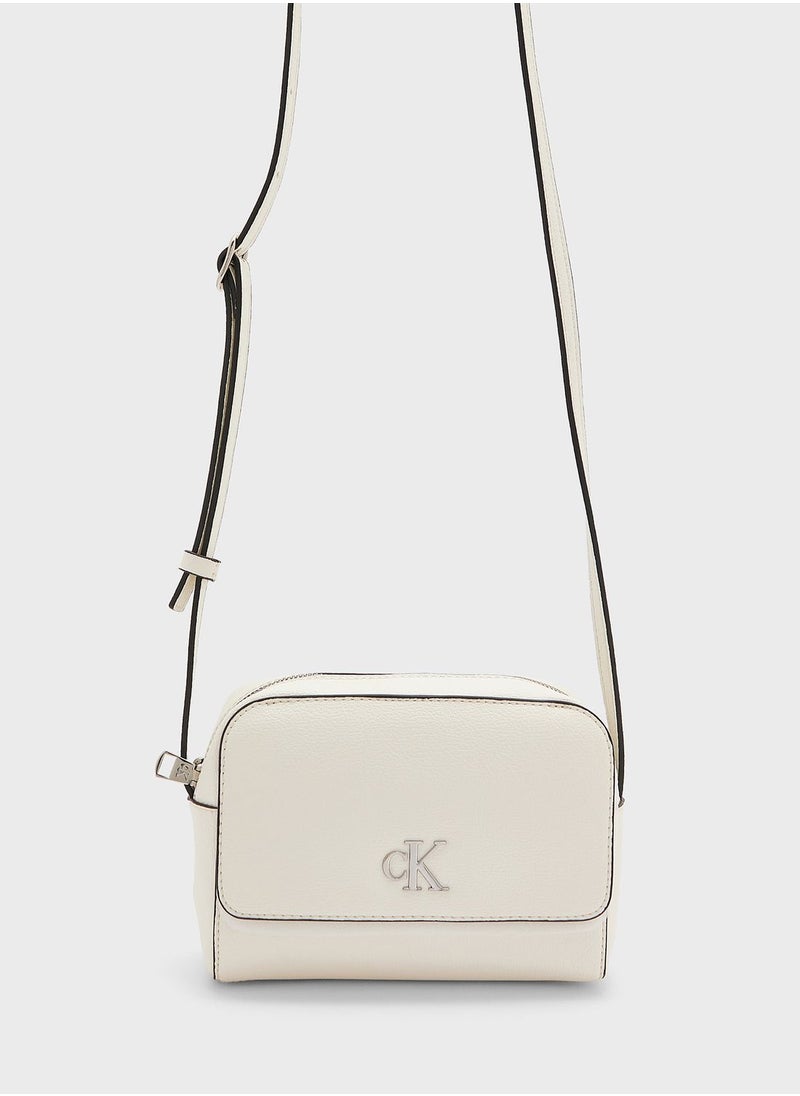 CALVIN KLEIN Flap Over Logo Detailed Crossbody  - Image 1