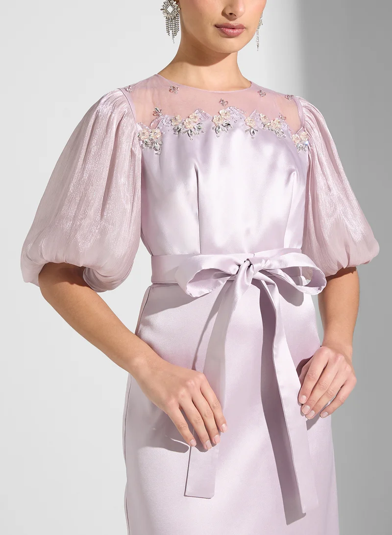 Iyra Satin Evening Dress