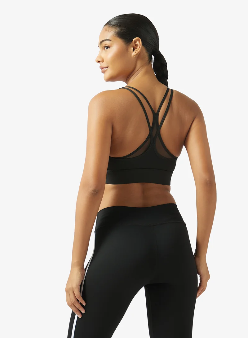 Seamless Medium Coverage Sports Bra with Racer Back