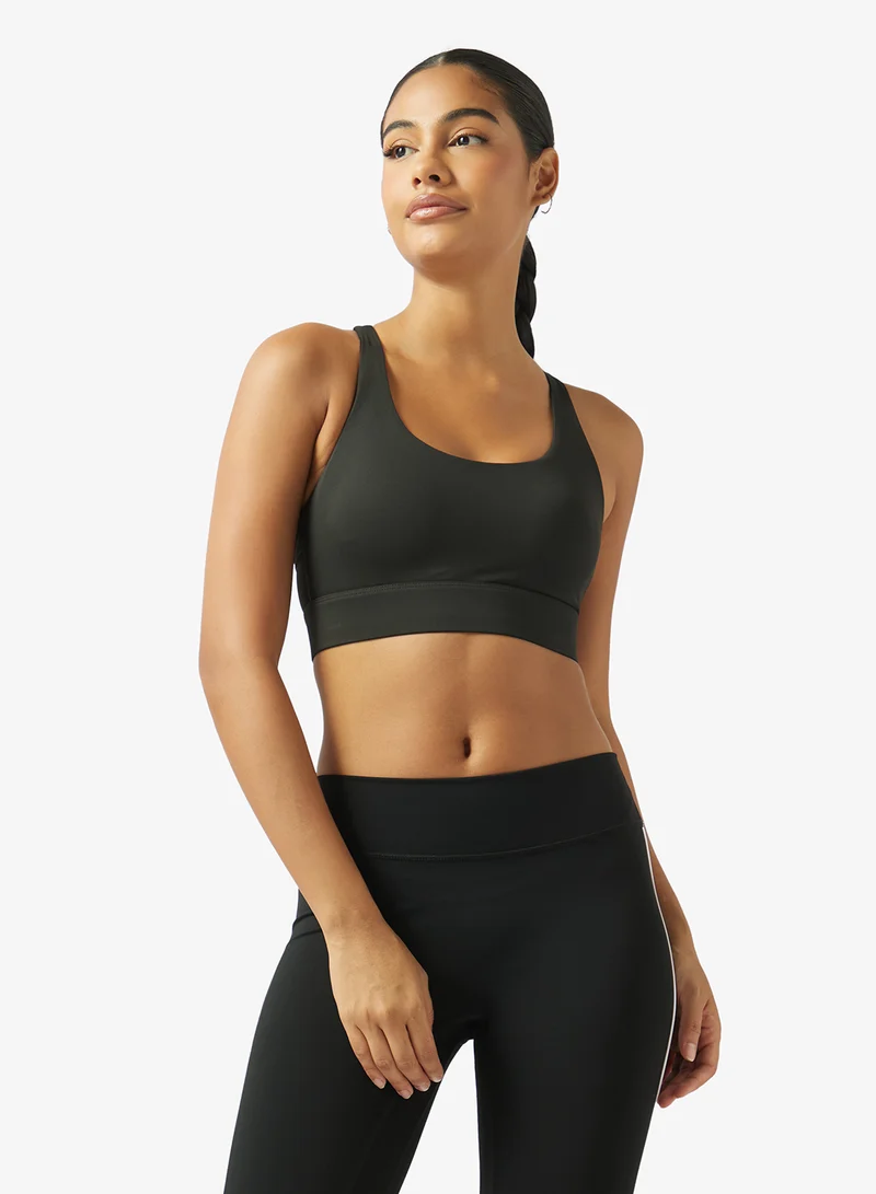 Frwd  Seamless Medium Coverage Sports Bra with Racer Back for Women | Best Price UAE