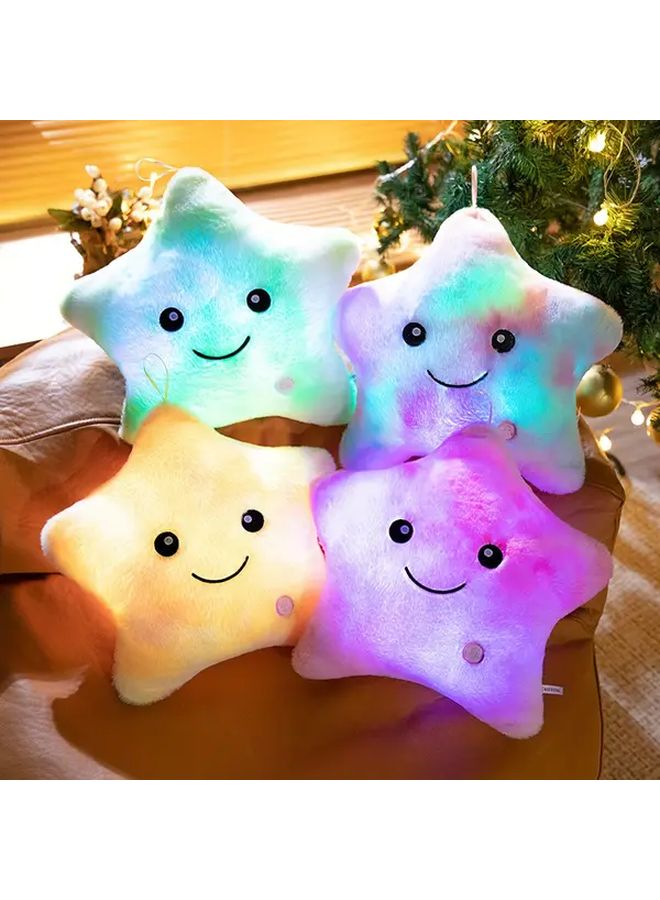 Pink Glow In The Dark Star Plush Toy Soft Stuffed Animal Night Light Gift - Image 4