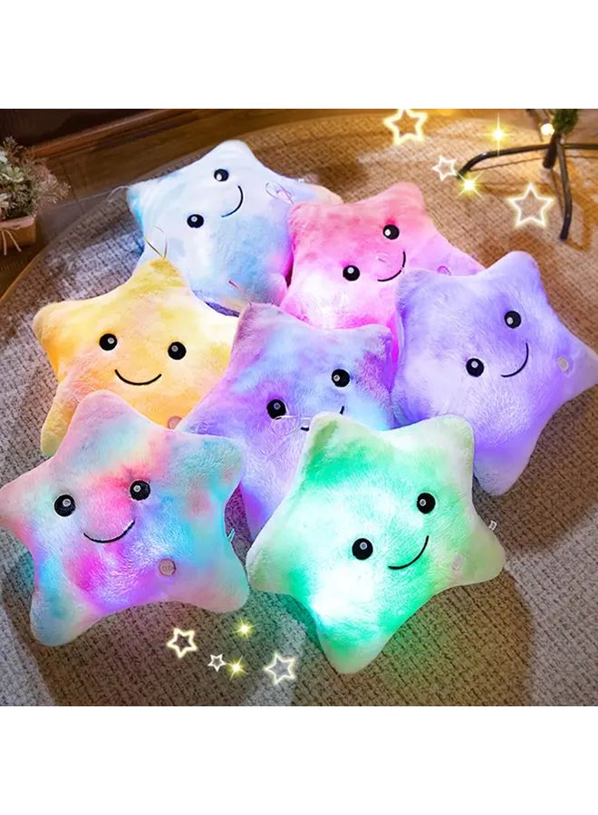 Pink Glow In The Dark Star Plush Toy Soft Stuffed Animal Night Light Gift - Image 2