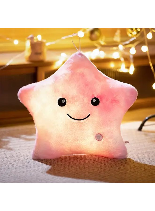 Pink Glow In The Dark Star Plush Toy Soft Stuffed Animal Night Light Gift - Image 1