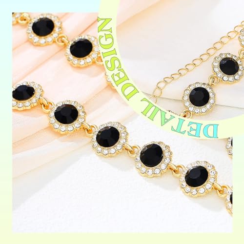 ACEDRE Black Crystal Choker Necklace Rhinestone Chokers Prom Costume Necklaces Jewelry for Women - Image 5