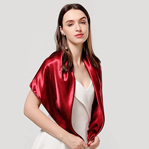 Tergy 12PCS 35" Satin Head Scarf Large Square Scarf Silk Feeling Fashion Hair Wrapping Scarves for Women Girls (12 Pieces) - Image 4