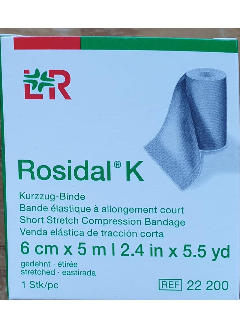 LOHMANN RAUSCHER Rosidal K 6cm x 5m Shorth Stretch Bandage 