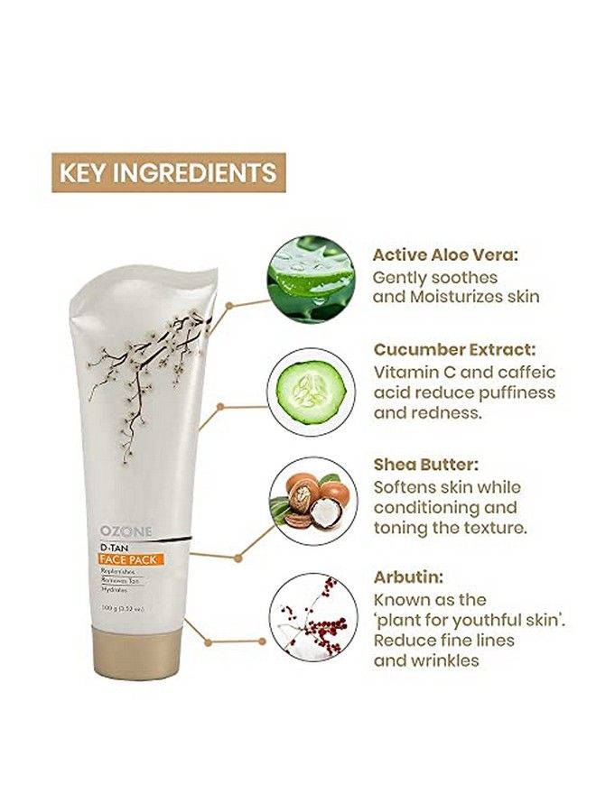 Ozone عبوة الوجه د تان من آيورفيدكس 100 جرام لإزالة السمرة والتحكم في الزيوت - Image 3