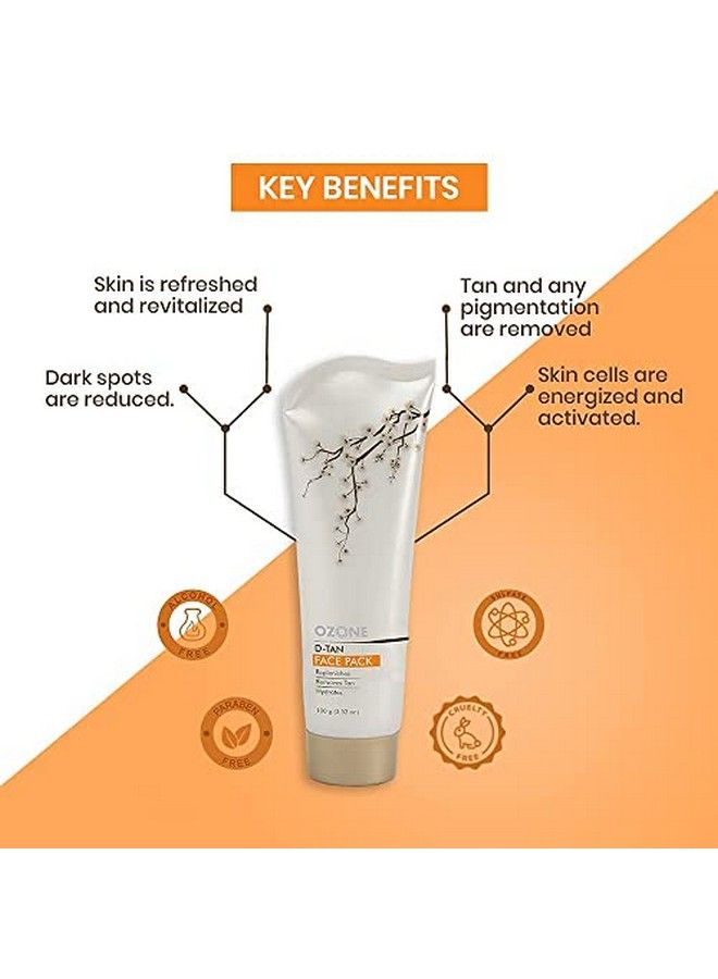 Ozone عبوة الوجه د تان من آيورفيدكس 100 جرام لإزالة السمرة والتحكم في الزيوت - Image 5