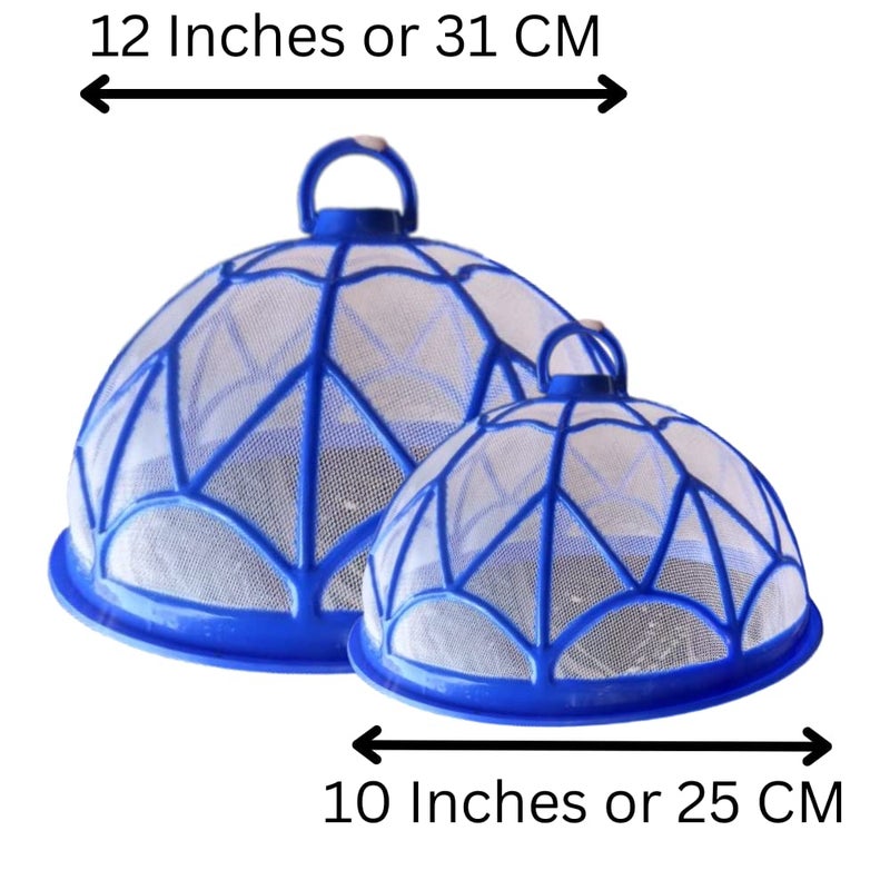 MILAUR MILAUR Food Dome Round Plastic Net Combo 1 Big 1 Small Food Cover Kitchen Table Flies Mosquitoes Insect Proof Dining Tables Vegetable Covers for Anti Fly Mosquito Mesh  - Image 3