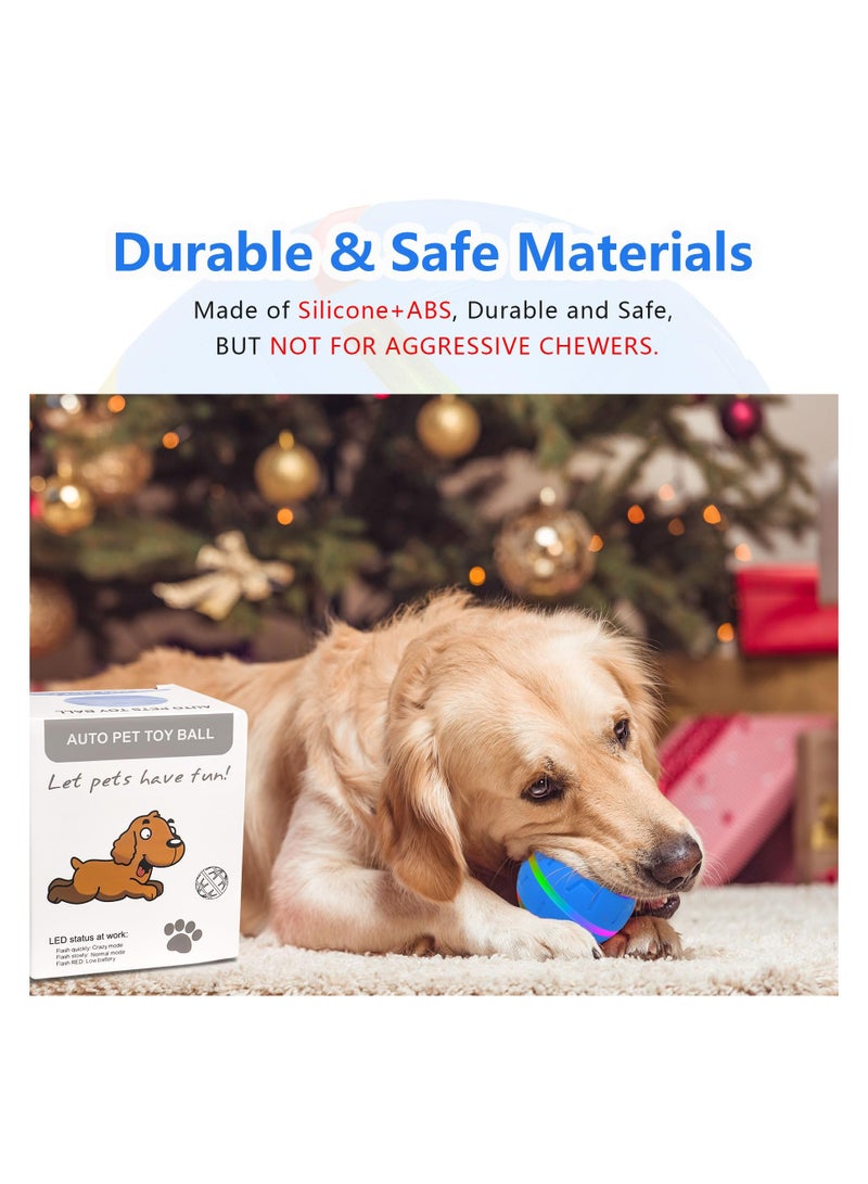 SYOSI Interactive Dog Ball Toy - Peppy Pet Ball with Remote Control LED Lights, Automatic Moving Dog Toy for Small, Medium, Large Dogs, Waterproof and Durable, USB Rechargeable (Blue) - Image 5
