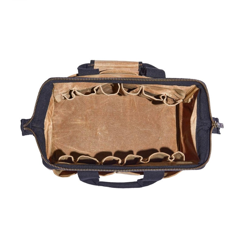 Readywares Tool Bag, Heavy Duty Waxed Canvas Toolbag for Gear, Tools, Supplies and Equipment (15", Tan) - Image 3