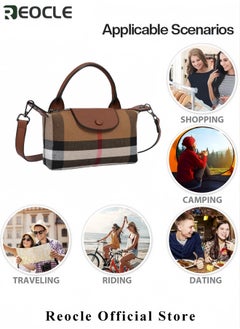 Women's Handbag Canvas Plaid Bag with Leather Handles Adjustable Shoulder Strap Small Size Stylish High-End Tote Bag Shoulder and Crossbody Bag - pzsku/Z4DBF6D2D3291F195329BZ/45/_/1730096485/5bc8311e-df1f-4065-b855-cec9225228c8