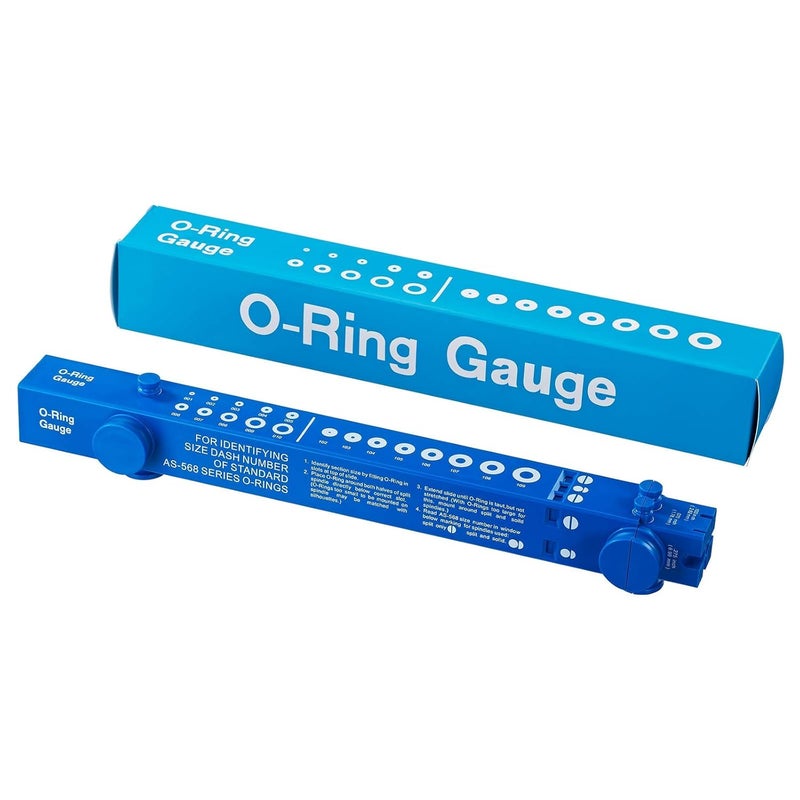 BUSY-CORNER O-Ring Gauge Make Work Smart, Telescoping O Ring Sizing Plastic Gauge, Slide Style National Type, for Measuring O Rings Inner Diameter, OD, Thickness Gauge Blue - Image 1