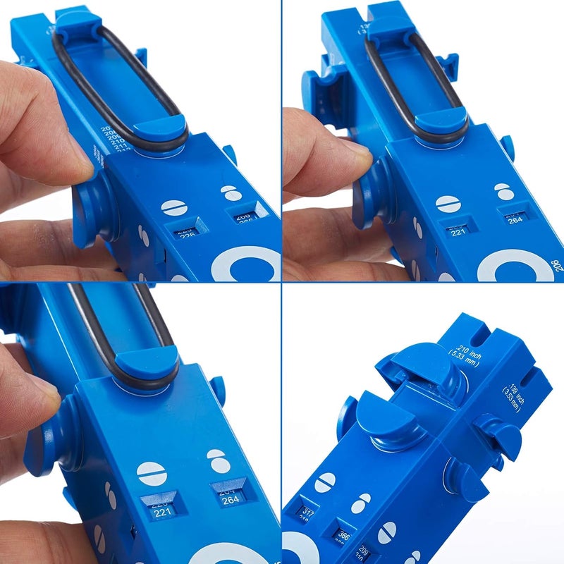 BUSY-CORNER O-Ring Gauge Make Work Smart, Telescoping O Ring Sizing Plastic Gauge, Slide Style National Type, for Measuring O Rings Inner Diameter, OD, Thickness Gauge Blue - Image 2