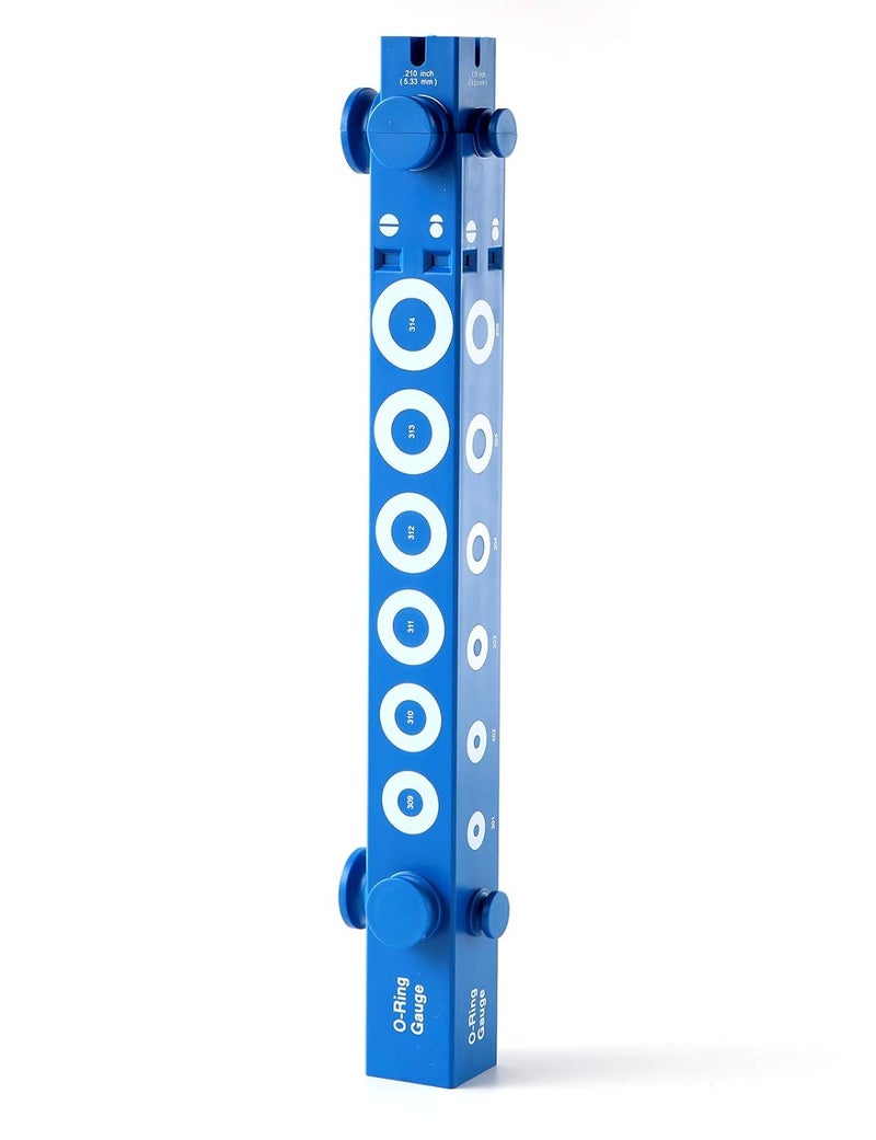 BUSY-CORNER O-Ring Gauge Make Work Smart, Telescoping O Ring Sizing Plastic Gauge, Slide Style National Type, for Measuring O Rings Inner Diameter, OD, Thickness Gauge Blue - Image 5