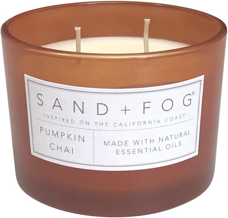 Sand + Fog Scented Candle - Pumpkin Chai – Additional Scents and Sizes – 100% Cotton Lead-Free Wick - Luxury Air Freshening Jar Candles - Perfect Home Decor – 12oz - Image 2