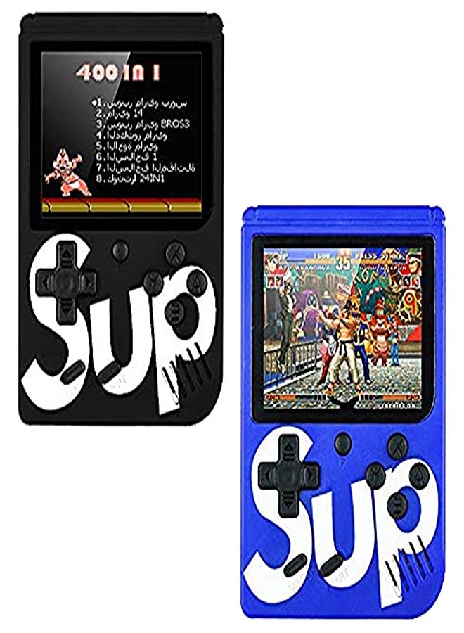 صندوق ألعاب Sup مكون من قطعتين مع 400 في 1 وحدة تحكم ألعاب محمولة صغيرة محمولة ريترو 3.0 بوصة