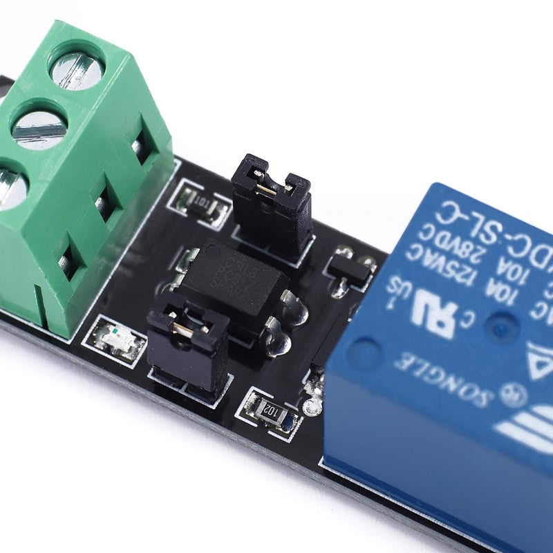 Teyleten Robot DC 1 Channel Optocoupler 3V/3.3V Relay High Level Driver Module Isolated Drive Control Board 3V/3.3V Relay Module for Arduino (Pack of 5) - Image 3