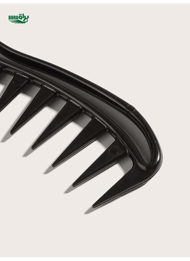 BURAQ - Wide-Tooth Comb For Pompadour Hairstyle, Retro Back Combing Comb For Men, Hollow-Out Fishbone Shaped Anti-Static Comb1pc , Hair Brush,Denman Brush,Wide Tooth Comb And Brush Wide Teeth Comb,Detangler Brush Wet Anti Tangle Comb Wide Tooth ,Detangling Comb Wide Tooth - Image 1
