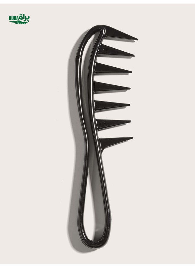 BURAQ - Wide-Tooth Comb For Pompadour Hairstyle, Retro Back Combing Comb For Men, Hollow-Out Fishbone Shaped Anti-Static Comb1pc , Hair Brush,Denman Brush,Wide Tooth Comb And Brush Wide Teeth Comb,Detangler Brush Wet Anti Tangle Comb Wide Tooth ,Detangling Comb Wide Tooth - Image 1