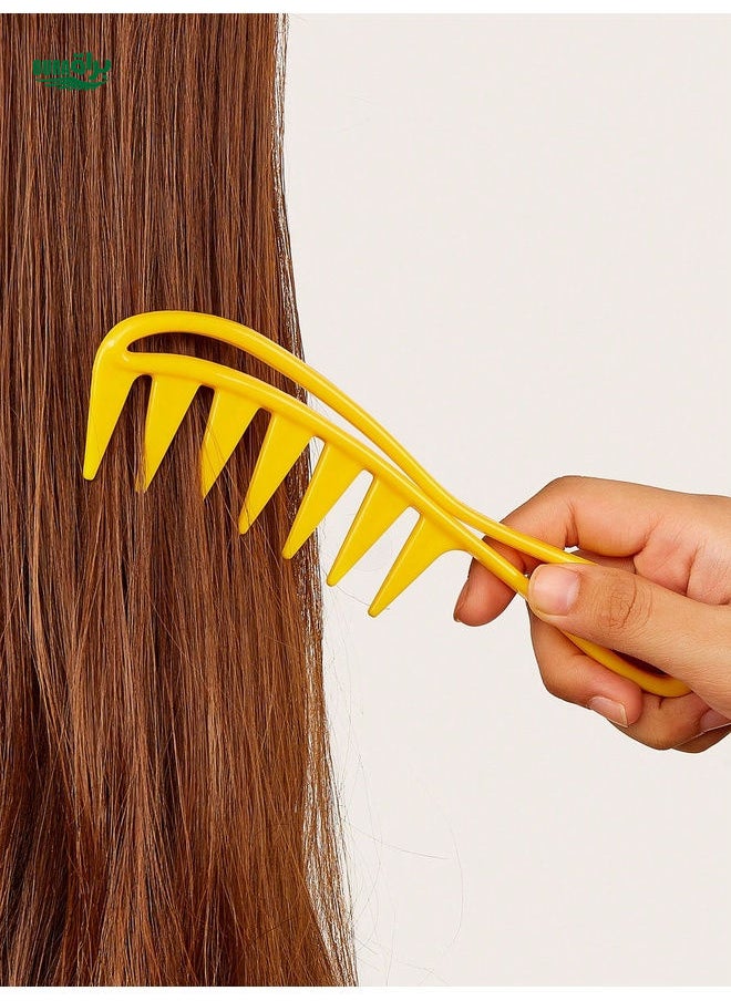 BURAQ - Wide-Tooth Comb For Pompadour Hairstyle, Retro Back Combing Comb For Men, Hollow-Out Fishbone Shaped Anti-Static Comb1pc , Hair Brush,Denman Brush,Wide Tooth Comb And Brush Wide Teeth Comb,Detangler Brush Wet Anti Tangle Comb Wide Tooth ,Detangling Comb Wide Tooth - Image 1