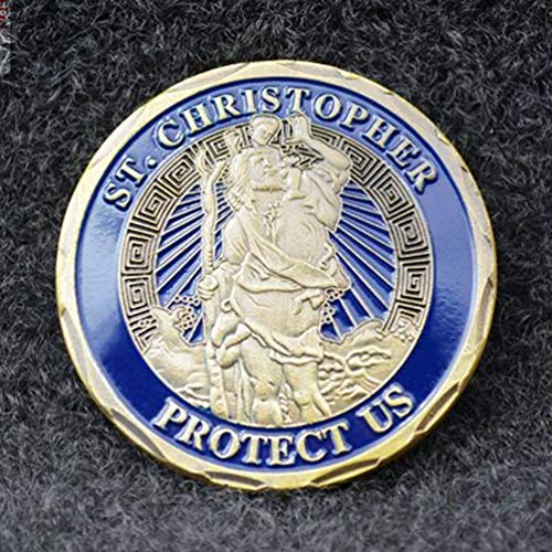 WOERDA St Christopher Protect Us Challenge Coin Prayer Coin - Image 5