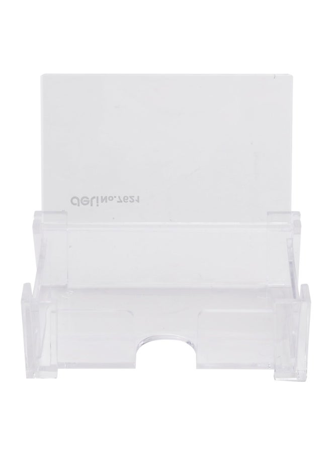 Deli Deli E7621 Business Card Holder – Transparent, 103×68×34mm, Large Capacity, Ultra Clear GPPS for Easy Organization  - Image 4