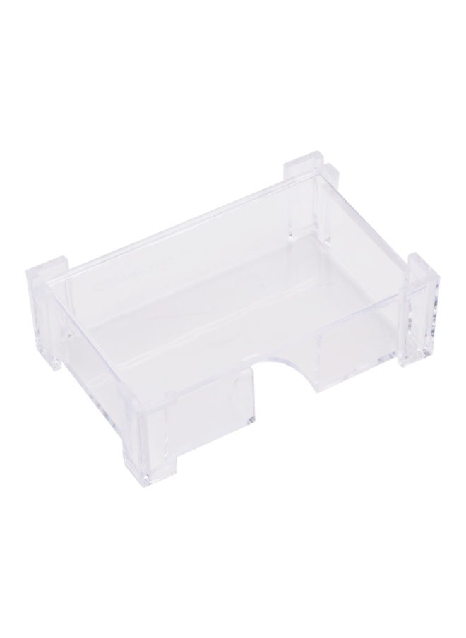 Deli Deli E7621 Business Card Holder – Transparent, 103×68×34mm, Large Capacity, Ultra Clear GPPS for Easy Organization  - Image 2