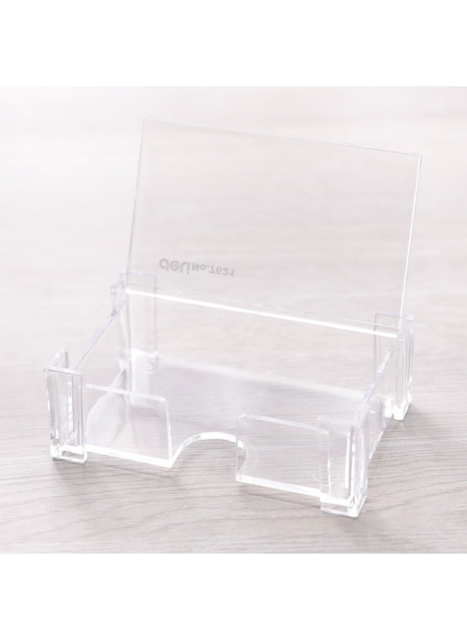 Deli - Deli E7621 Business Card Holder – Transparent, 103×68×34mm, Large Capacity, Ultra Clear GPPS for Easy Organization - Image 1